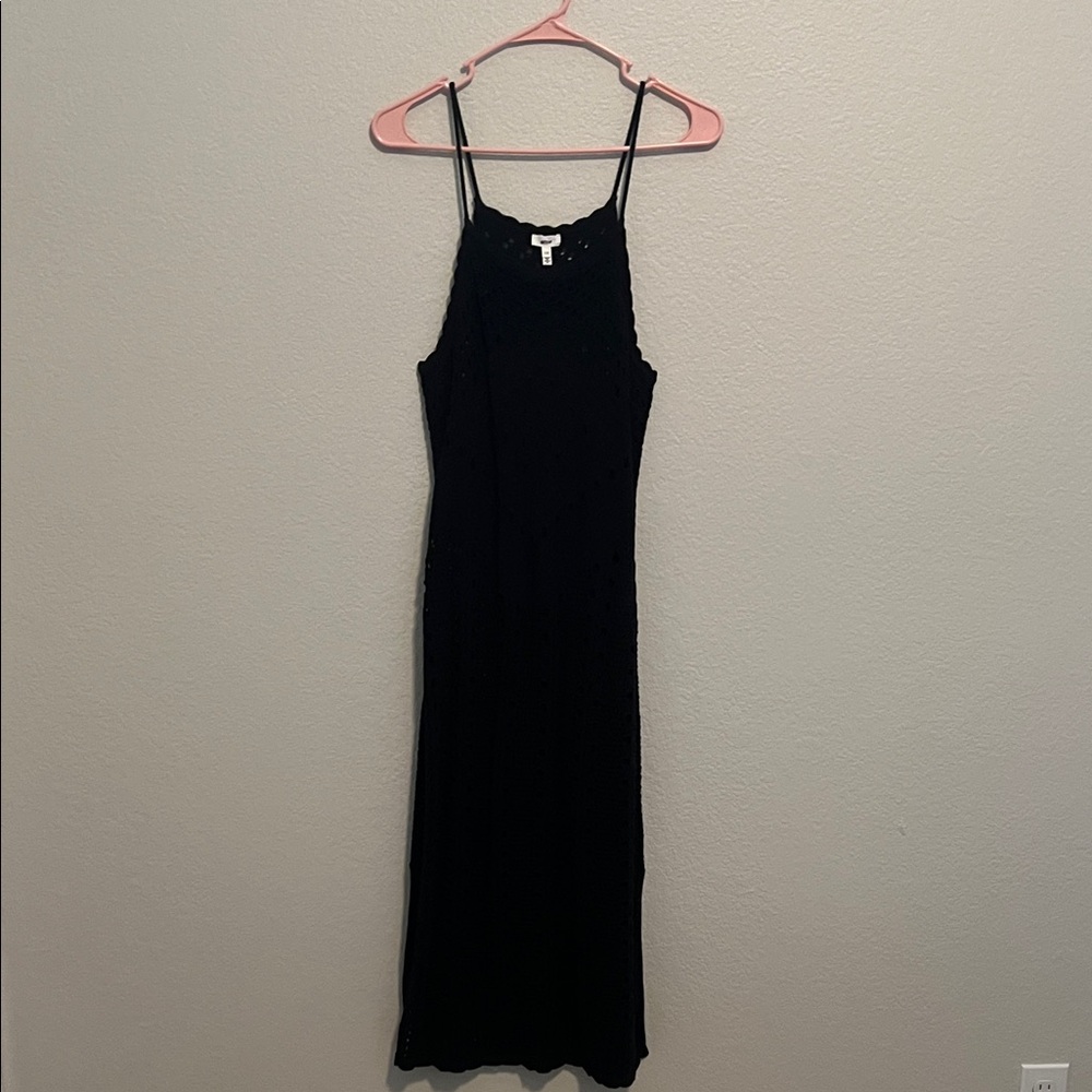 Aerie Black Crochet Sleeveless Top